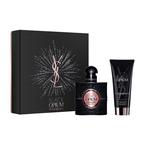 YVES SAINT LAURENT BLACK OPIUM Coffret cadeau parfum .